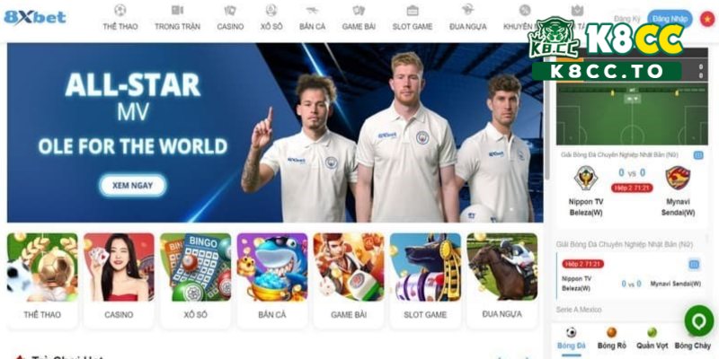 Sản phẩm game cá cược nổi tiếng tại nhà cái 8xbet