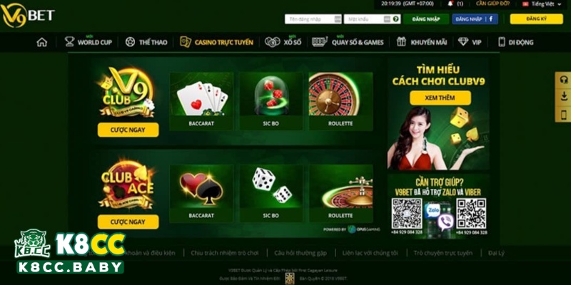 Những sản phẩm đa dạng tại Casino V9bet