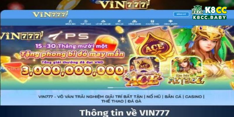 Nhà cái Vin777 - Sân chơi cá cược đẳng cấp số 1 tại Việt Nam